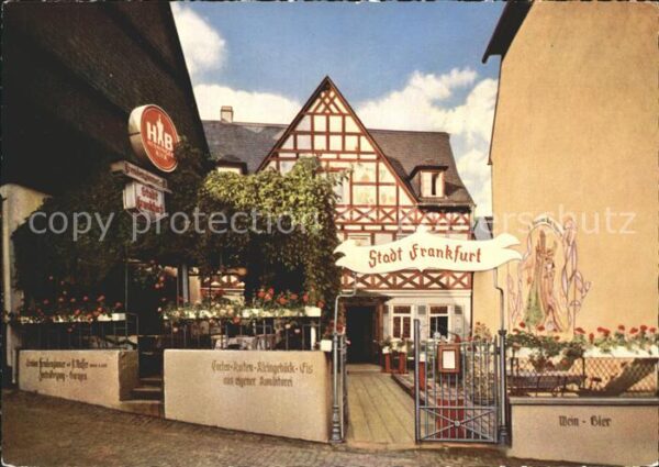 Ruedesheim Rhein Gasthaus zur Stadt Frankfurt Fachwerkha