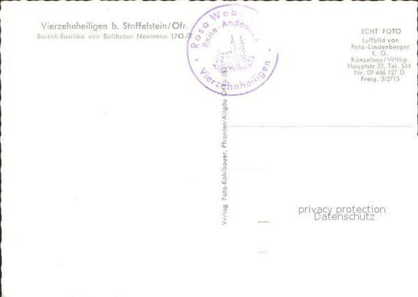 Staffelstein Vierzehnheiligen Barock Basilika Baltha – Bild 2