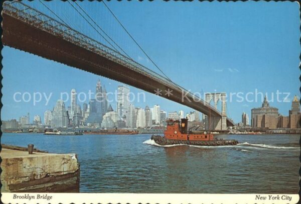 New York City Brooklyn Bridge East River