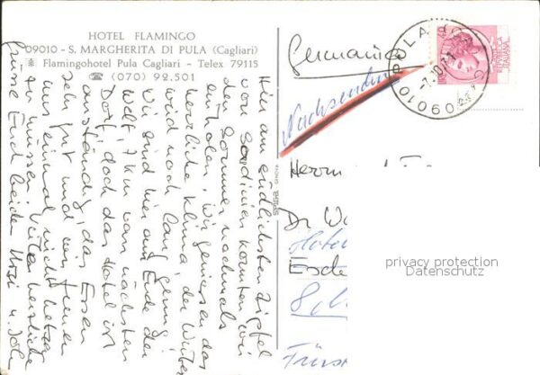 Santa Margherita di Pula Hotel Flamingo Strand Fliegeraufnahme – Bild 2