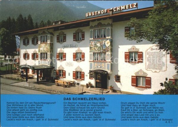 Inzell Gasthof Schmelz Fassadenmalerei Das Sch