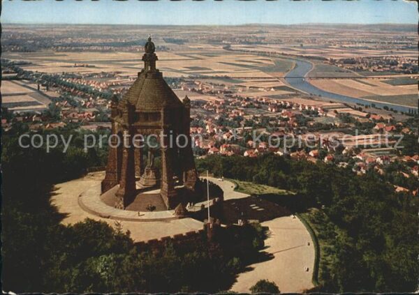Porta Westfalica Kaiser Wilhelm Denkmal Fliegeraufnahme