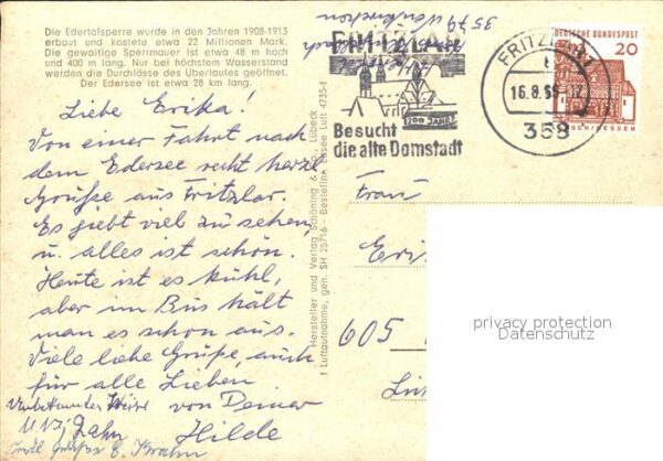 Waldeck Edersee Edertalsperre Sperrmauer Stausee Schlos – Bild 2
