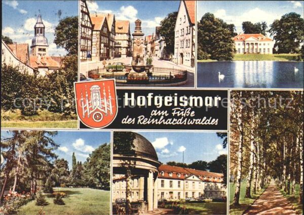 Hofgeismar Kirche Brunnen Fachwerkhäuser Schloss S