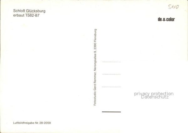 Gluecksburg Ostseebad Wasserschloss 16. Jhdt. Fliegeraufnahme – Bild 2