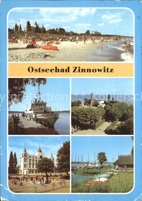 Zinnowitz Ostseebad Strand MS Seeschwalbe Konzertpavillon F
