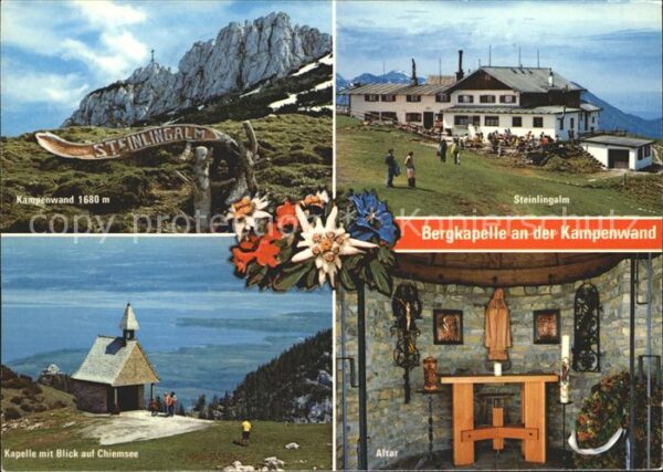 Aschau Chiemgau Bergkapelle an der Kampenwand Gipfelkre
