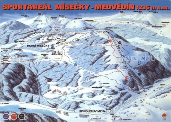 Spindleruv Mlyn Spindlermuehle Sportareal Misecky Medvedin Übersichtsk
