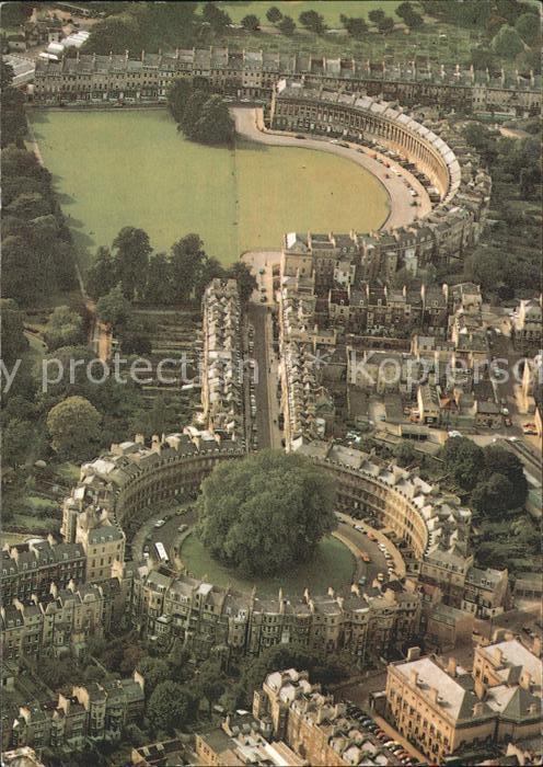 Bath UK Royal Crescent and the Circus aerial vi