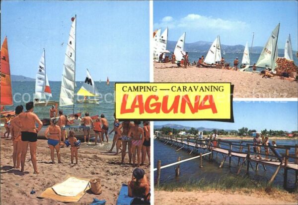 Girona Camping Laguna Strand Segeln Steg