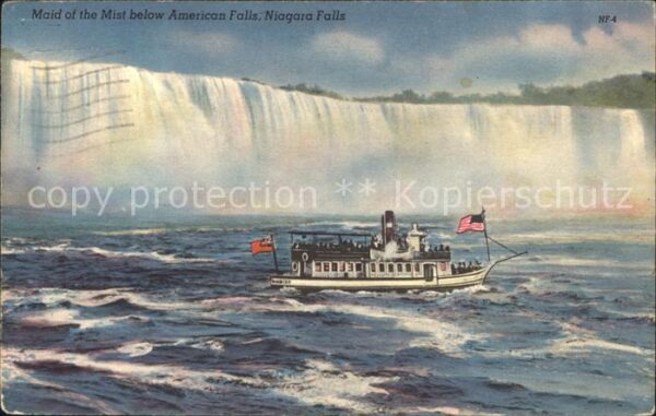 Niagara Falls Ontario Fälle mit Ausflugsdampfer