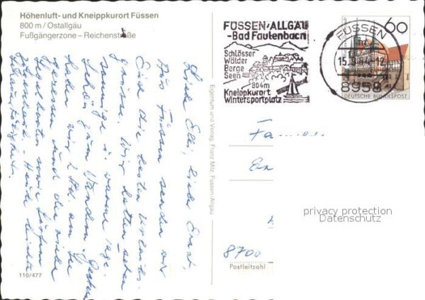 Fuessen Allgaeu Reichenstrasse Fußgängerzone – Bild 2