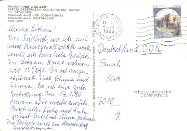 Niederrasen Pension Ansitz Goller Skischule – Bild 2