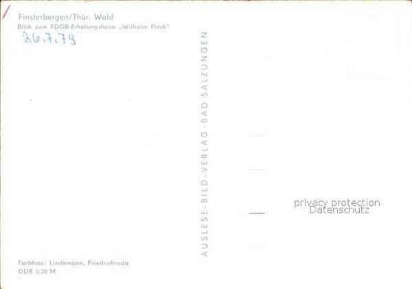 Finsterbergen Erholungsheim Wilhelm Pieck – Bild 2