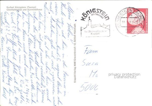 Koenigstein Taunus Kurbad Ozonhallenbad mit Kurmittelhaus – Bild 2