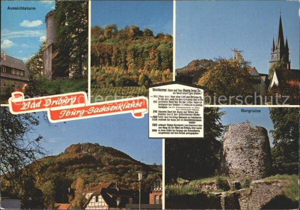 Bad Driburg Iburg Sachsenklause Burgruine Aussichts