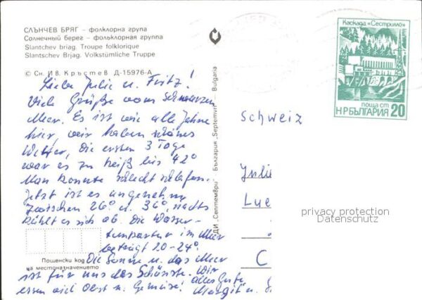 Slantschev Brjag Strand und Frauen in Tracht Volkstanz – Bild 2