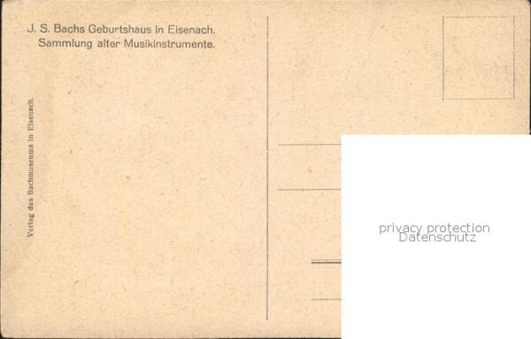 Eisenach Thueringen J.S. Bachs Geburtshaus Sammlung Musikin – Bild 2