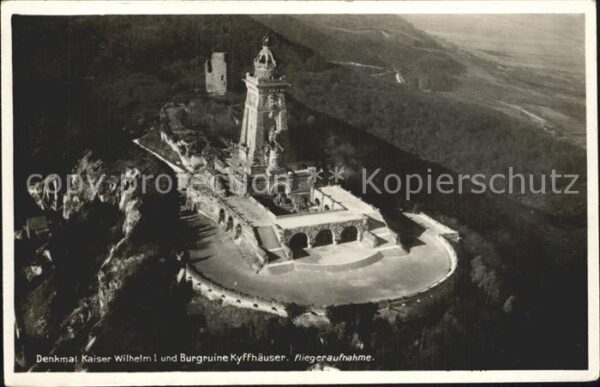 Kyffhaeuser Fliegeraufnahme Denkmal Kaiser Wilhelm