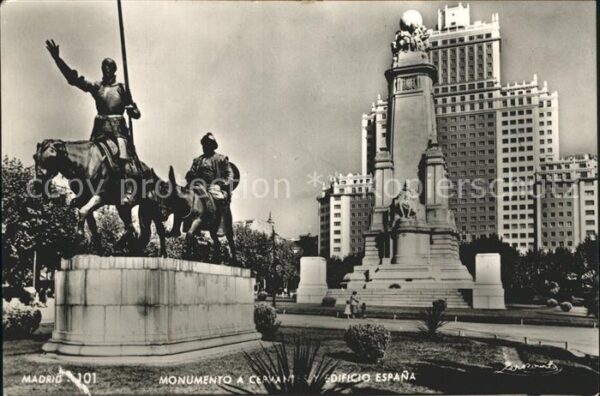 Madrid Spain Monumento Cervantes