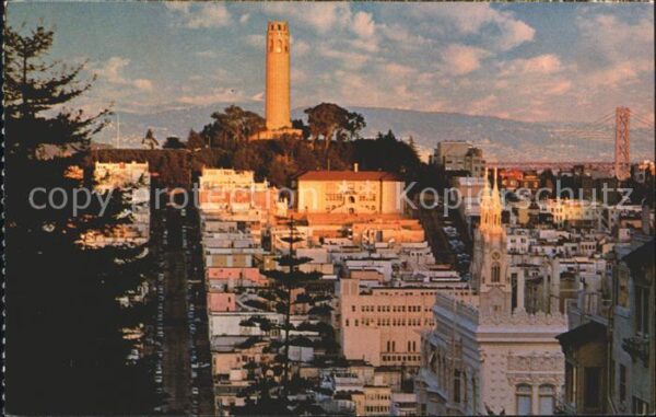 San Francisco California Historic Telegraph Hill Famous Coit Tow