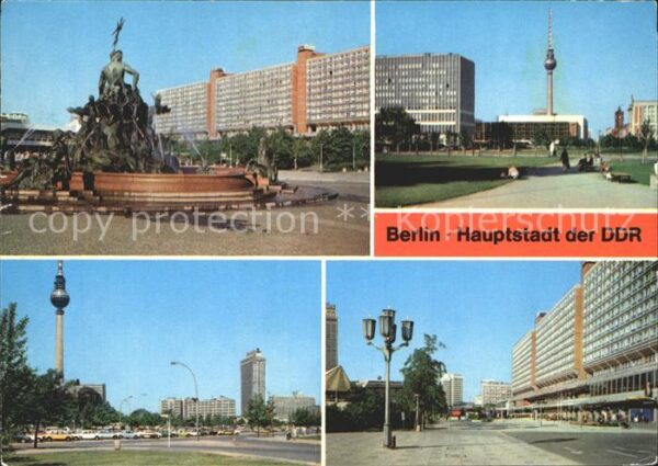Berlin Neptunbrunnen Magistrale Palast Republi