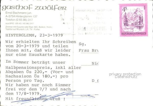 Hinterglemm Saalbach Gasthof Zwölfer Sesselbahn – Bild 2