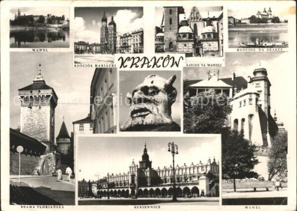 Krakow Krakau Wawel Kosciol Mariacki Brama Florianska