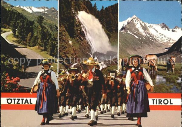 Timmelsjoch Ötztal Trachtenkapelle Stuibenfall