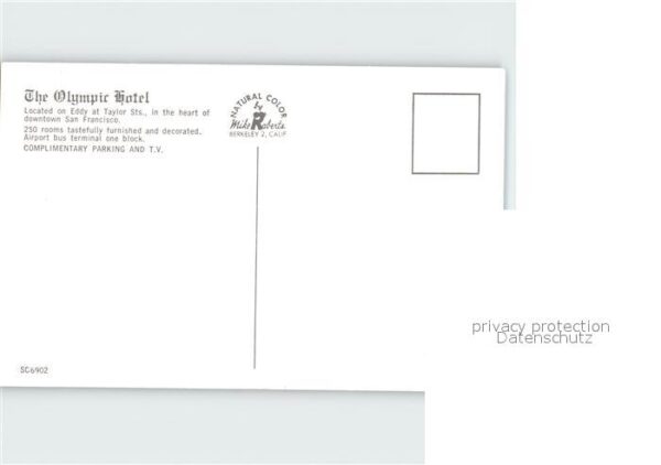 San Francisco California The Olympic Hotel – Bild 2