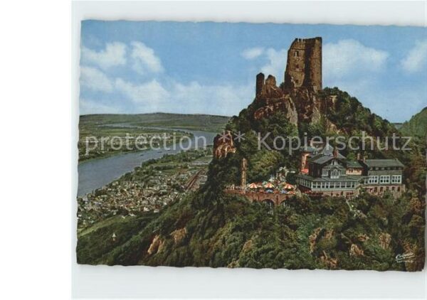 Koenigswinter Fliegeraufnahme Ruine Drachenfels