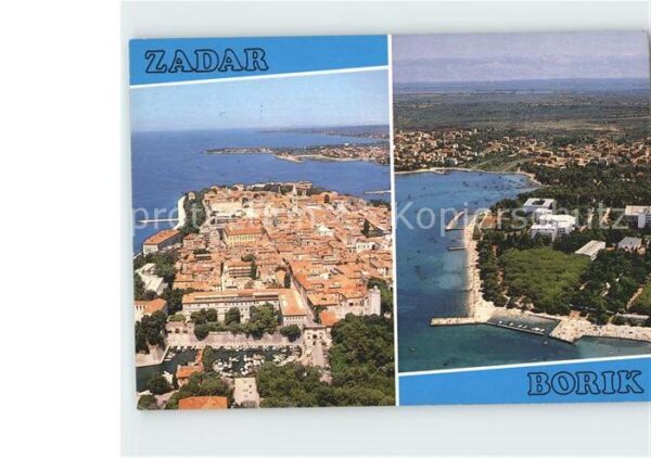 Zadar Zadra Zara und Borik Fliegeraufnahme