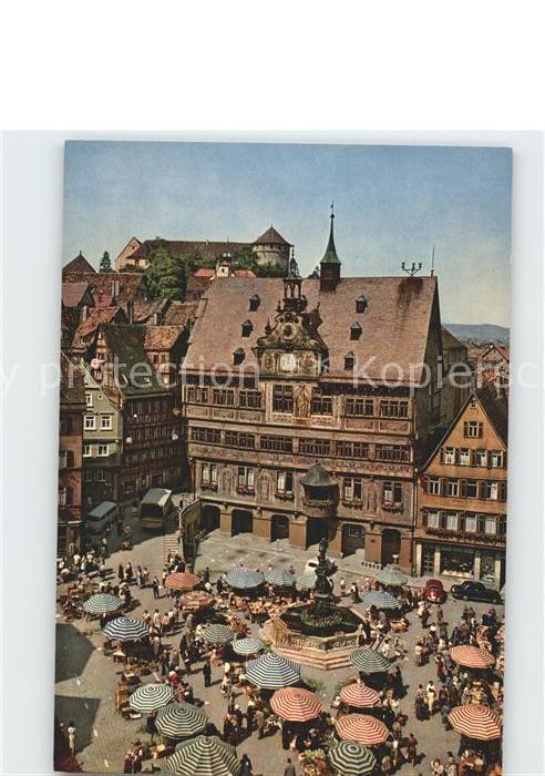 Tuebingen Marktplatz mit Rathaus