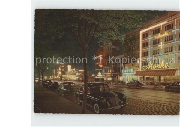 Hamburg St. Pauli Reeperbahn bei Nacht