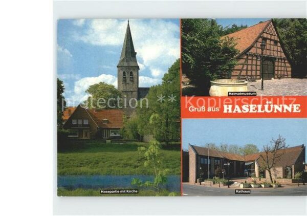 Haseluenne Heimatmuseum Hasepartie mit Kirche