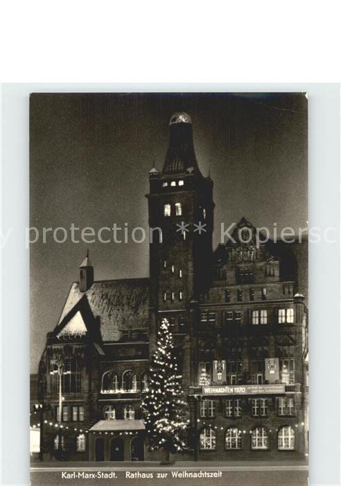 Karl-Marx-Stadt Rathaus zur Weihnachtszeit