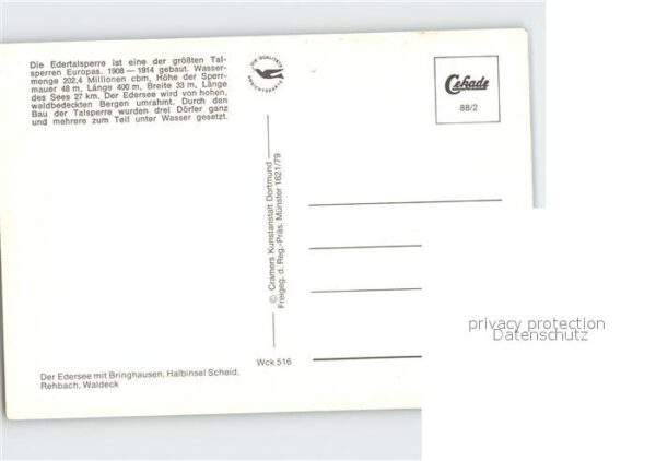Edertal Fliegeraufnahme Talsperre – Bild 2