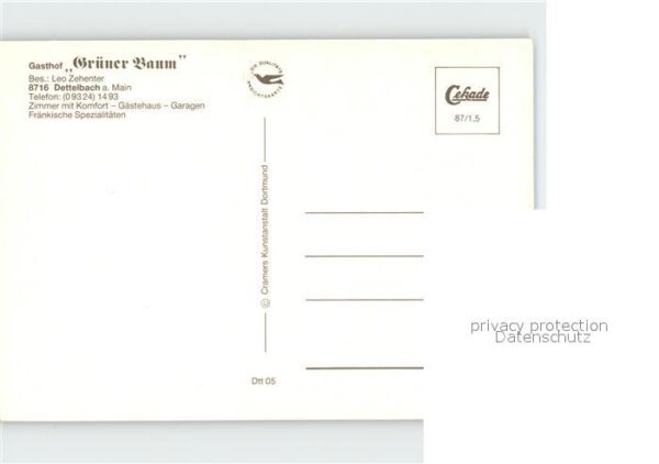 Dettelbach Alter Stich Gasthof Grüner Baum – Bild 2