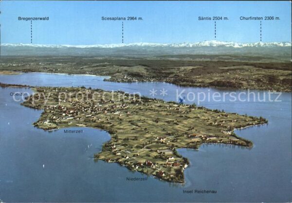 Reichenau Bodensee Fliegeraufnahme