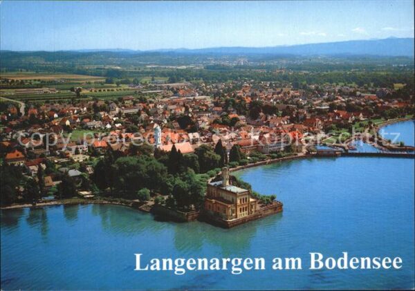 Langenargen Bodensee Fliegeraufnahme mit Schloss Montfort