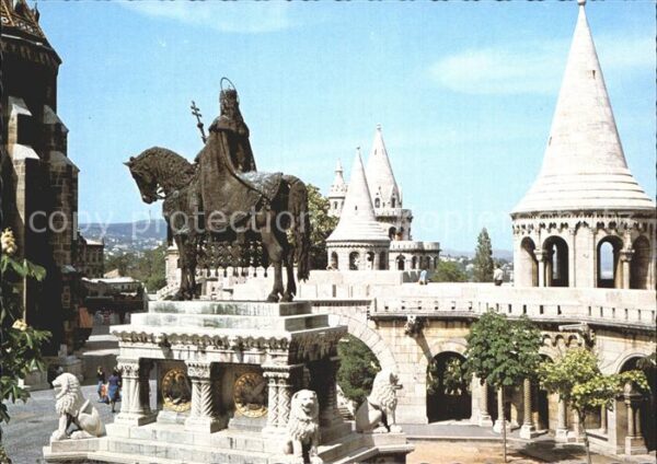 Budapest Fischerbastei Sankt Stefan Statue