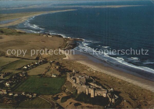 Northumberland Heath Bamburgh Castle Fliegeraufnahme
