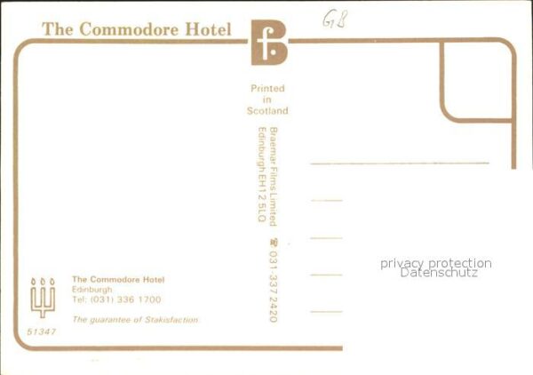 Edingburgh Grossbritannien Commodore Hotel – Bild 2