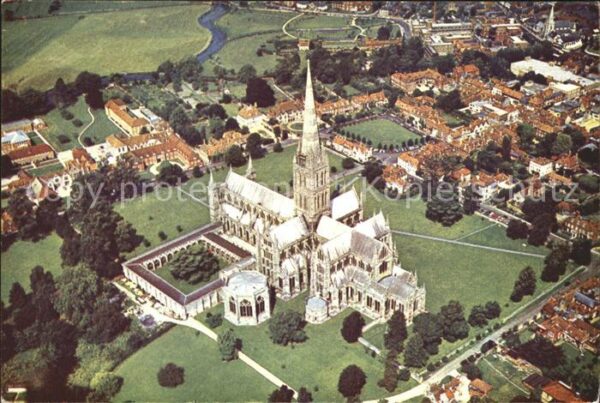 Salisbury Wiltshire Cathedral Fliegeraufnahme