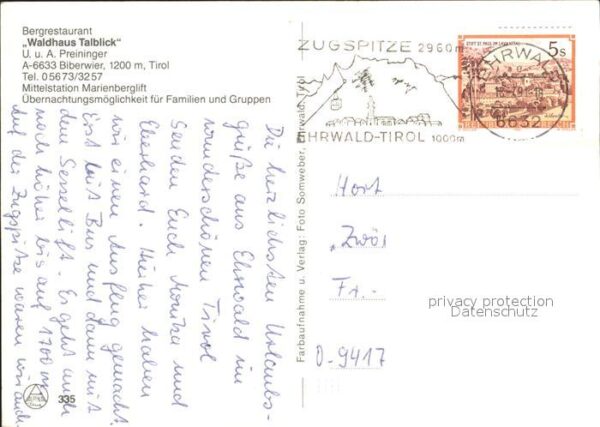 Biberwier Tirol Waldhaus Talblick – Bild 2