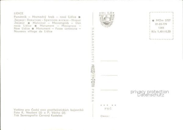 Lidice Mahnmal Massengrab – Bild 2