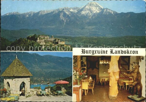 Landskron Kaernten Burgruine Mittagskogel