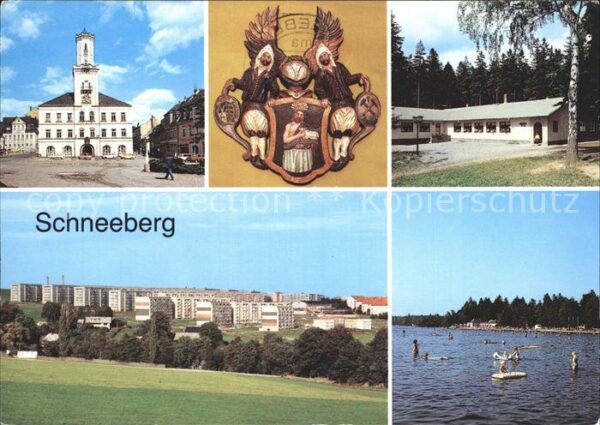 Schneeberg Erzgebirge Rathaus Wappen Gaststätte am Keilberg