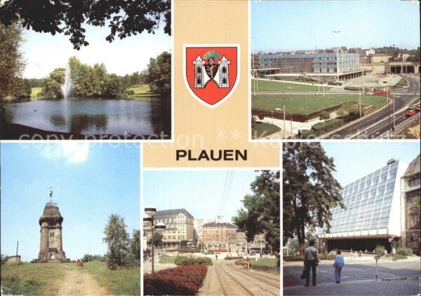 Plauen Vogtland Oberer Bahnhof Neues Rathaus Stadtpark