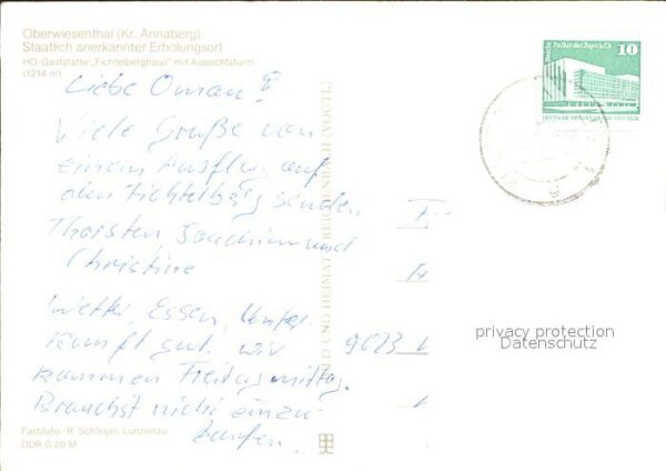 Oberwiesenthal Erzgebirge HO- Gaststätte Fichtelberghaus Aussicht – Bild 2